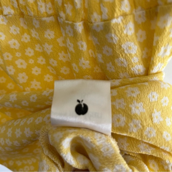 With Jean Marseille Yellow Floral Mini Rushed Dress - Picture 6 of 10